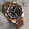 Tandorio CUSN8 Solid Bronze Turtle Watch TD239PT5000 NH35A 44mm 20bar diver Sapphire