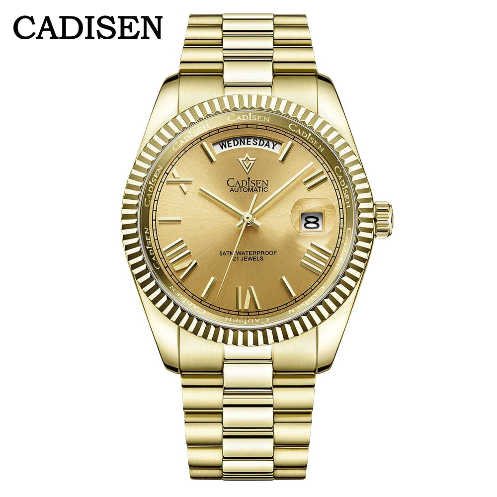 CADISEN C8185 DD40 Day-Date Watch Meteorite Dial MIYOTA 8285 40MM Sapphire 10Bar