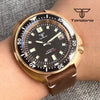 Tandorio CUSN8 Solid Bronze Turtle Watch TD239PT5000 NH35A 44mm 20bar diver Sapphire
