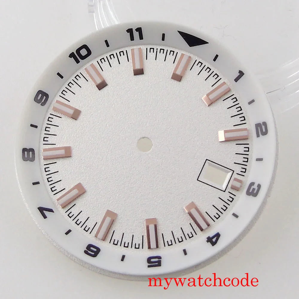 For NH35 NH36 Automatic Movement Sterile Watch Dial Parts With Date Window 36.6mm