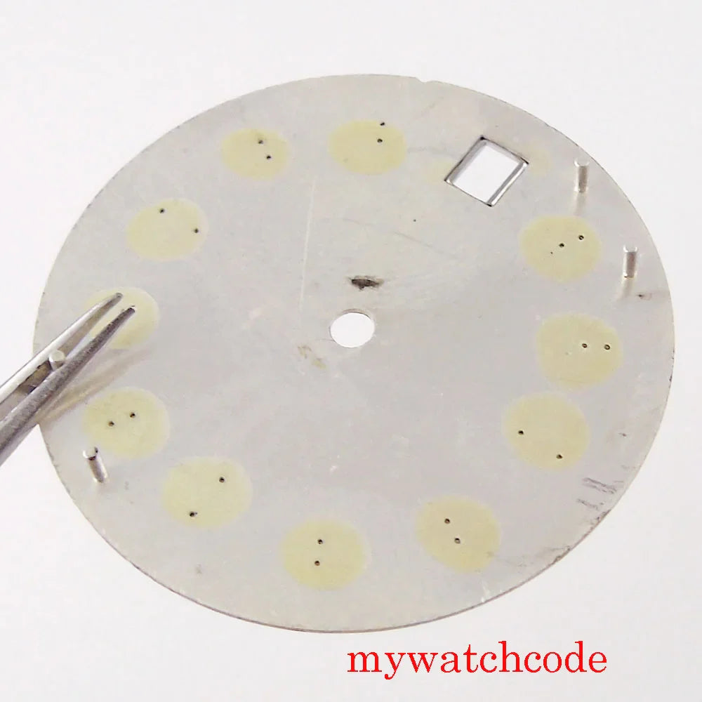 29mm Sterile Luminous Kanagawa Surfing Watch Dial Parts With Date Window Dila Feet At 23/38 Degree Fit NH35A Movement