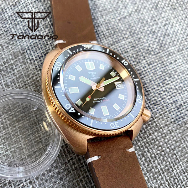 Tandorio Cusn8 Bronze Willard Captain Watch TD239M NH35A 44mm 20bar Diver Sapphire