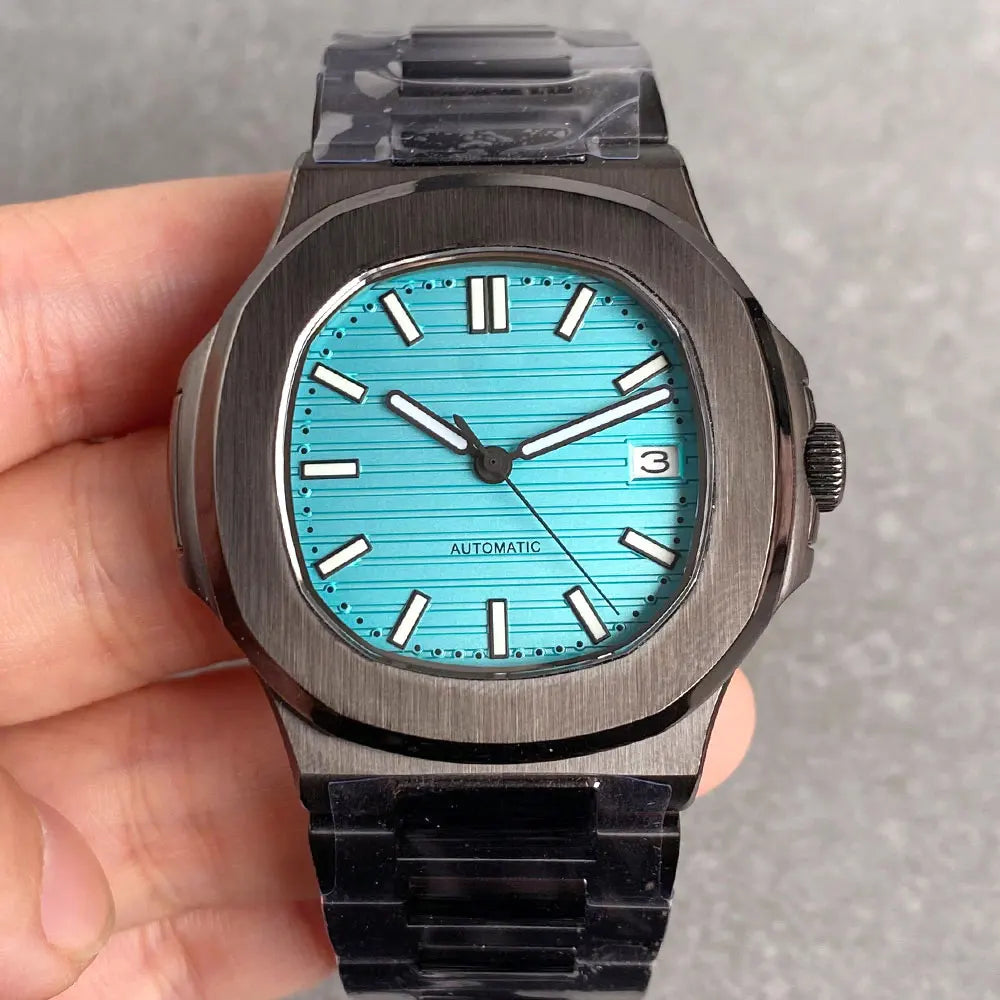 Tandorio Nautilus TD302P Black PVD Square 40mm NH35 Automatic 10ATM Sapphire