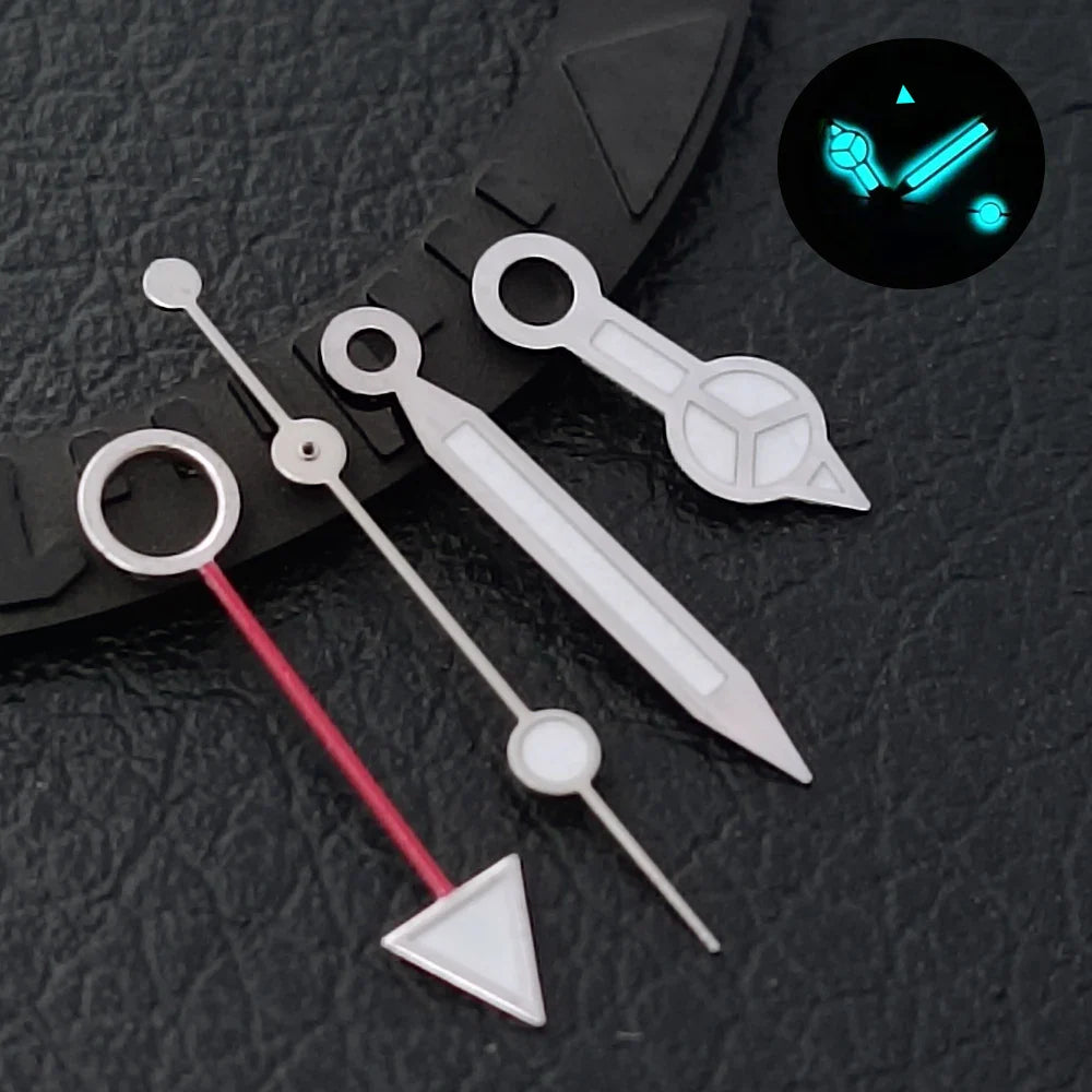 GMT Hands Blue Green/Green Luminous NH34 GMT Watch Hands for NH34 Automatic Movement watch accessories Watch Part For Wristwatch