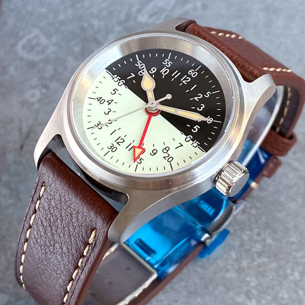 TANDORIO 36mm Military Watch20ATM NH34A GMT Movement Sapphire TD166