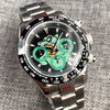 Tandorio 39mm Quartz VK63 Chronograph Panda Crocodile Fashion TD309 3Bar