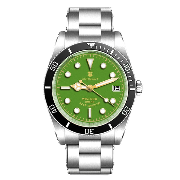 Corgeut Watch Diver CG2074 39mm NH35A Sapphire CrystalCeramics Bezel 10Bar SUB