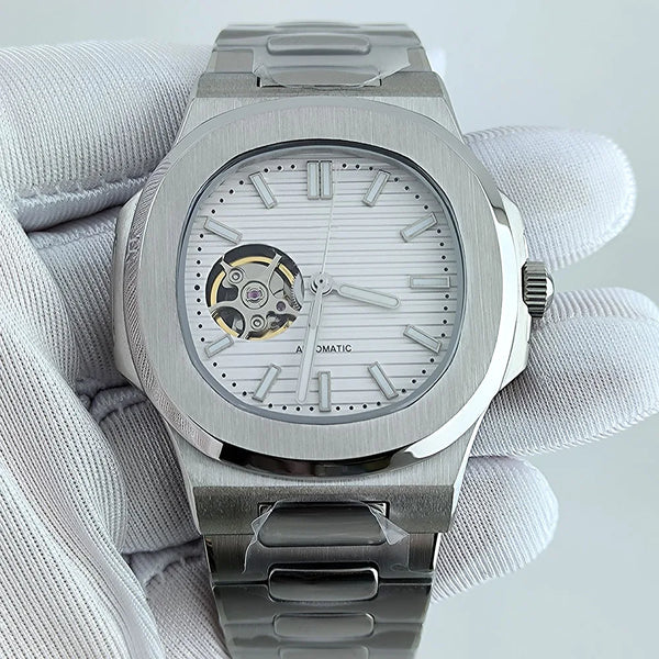 Tandorio Skeleton Nautilus Watch TD302S NH38 Custom logo 40MM Sapphire Dress watch