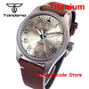 39mm Titanium Pilot Watch Tandorio TD143T Miyota 8215 Movt Automatic Sapphire 20ATM Retro Men Watch