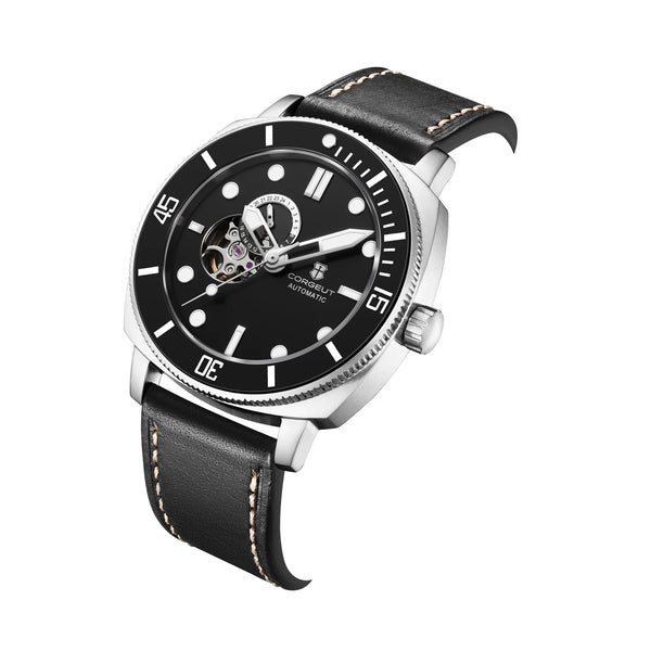 Corgeut 6030 42mm Hollow Skeleton NH39 Automatic 10bar Dress Watch