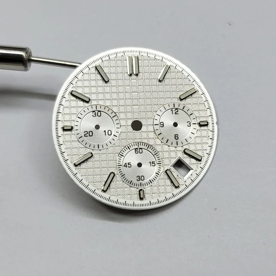 Modified VK63 Watch Dial 31.8mm Watch Faces Green Luminous Watch DIY Accessory for VK63 Movement