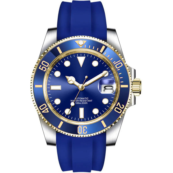 Corgeut 3002 Dive WatchNH35 / miyota 8215 40mm Yacht Watch Two Tone Gold Ceremic Bezel10bar Sapphire
