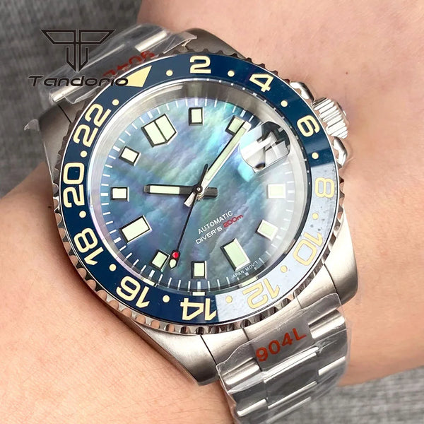 Tandorio Yacht Submariner TD265 40mm 200m NH35A Dive Watch MOP SapphireGlass Back Yacht Submariner