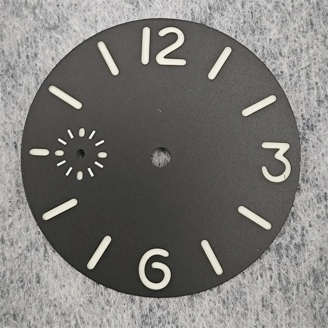 36mm Watch Dial Green Luminous Watch Face Insert Parts Accessories for ETA6497/ Seagull ST36 Movement Watch Repair Parts
