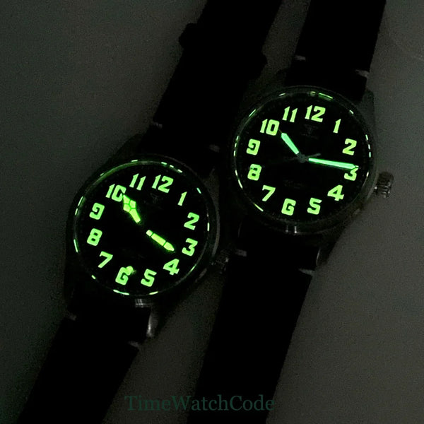 Tandorio Fluted Pilot Watch TD117A 20BARNH35 PT5000 Roman Numerals Sapphire 39mm