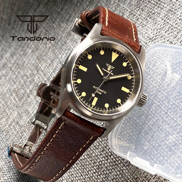 Tandorio 36mm Pilot Watch TD140B PT5000 NH35A Movement 20bar Sapphire