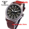 39mm Titanium Pilot Watch Tandorio TD143T Miyota 8215 Movt Automatic Sapphire 20ATM Retro Men Watch
