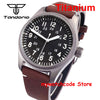 39mm Titanium Pilot Watch Tandorio TD143T Miyota 8215 Movt Automatic Sapphire 20ATM Retro Men Watch