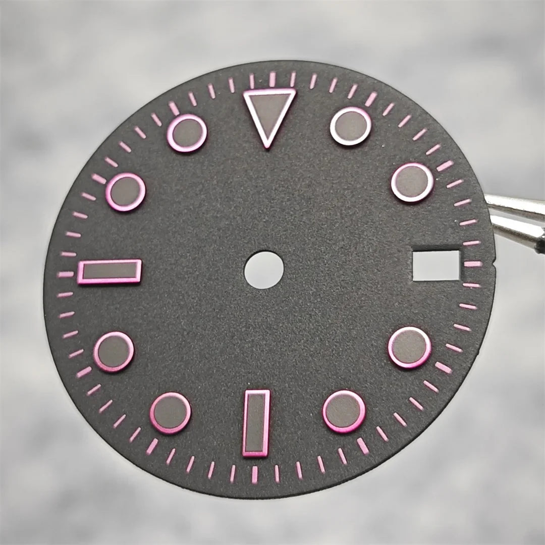 28.5mm NH34 Watch Dial + 4 Pointer Set GMT Mechanical Accessories SUB Watch Dial Modification Parts for NH34 and NH35 Movements