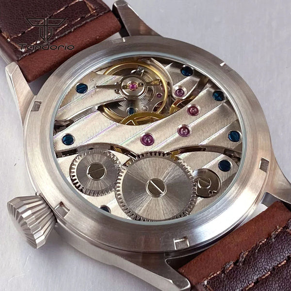 43mm Pilot Watch Tandorio TD144S ST3600 Hand-windingSapphire 3ATM Sterile Sandwich Dial Glass Back