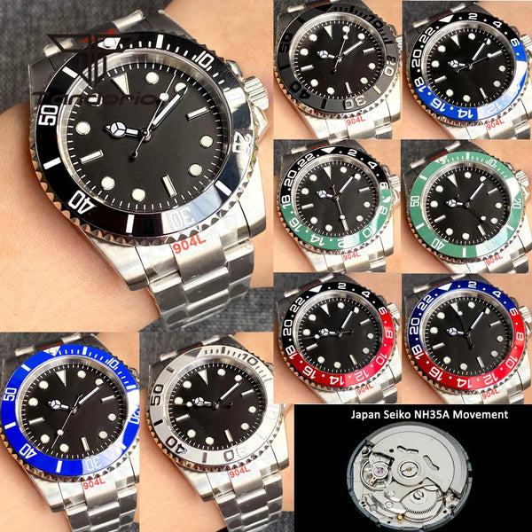 Tandorio TD266 PT5000 NH35A Miyota 40mm SUBMARINER dive Watch Sapphire