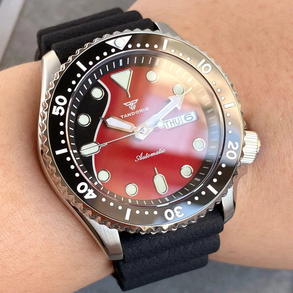 Tandorio Skx Mod NH35A TD217A Diver Watch 3.8 Crown 120 Clicks Bezel 20bar Sapphire