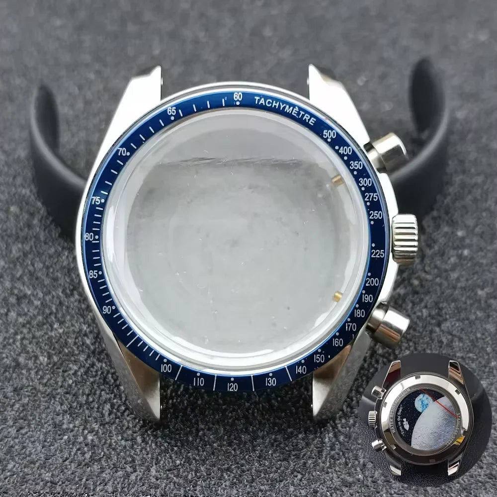 39.7mm watches metal case FIT VK63 movement case watch accessories watch parts Fits 20mm strap Watch Box