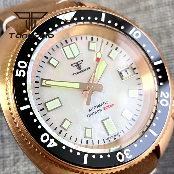 Tandorio Cusn8 Bronze Willard Captain Watch TD239M NH35A 44mm 20bar Diver Sapphire