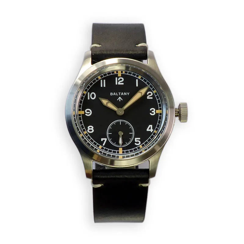 Baltany S2032 D12 Minitary Wristwatches VD78 Sapphire Crystal Swiss Luminou Leather 20ATM Stainless Steel Quartz Vintage Watches