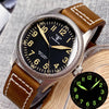 Tandorio Fluted Pilot Watch TD117A 20BARNH35 PT5000 Roman Numerals Sapphire 39mm