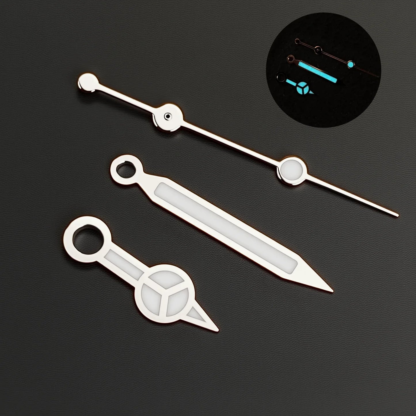 Benze NH35 Hands Silver Rose Gold Watch Hands Blue Green Luminous Red Green Blue Hands For NH35/36/4R/7S Movement Watches Pointers