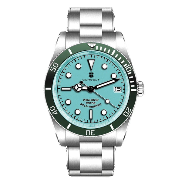 Corgeut Watch Diver CG2074 39mm NH35A Sapphire CrystalCeramics Bezel 10Bar SUB