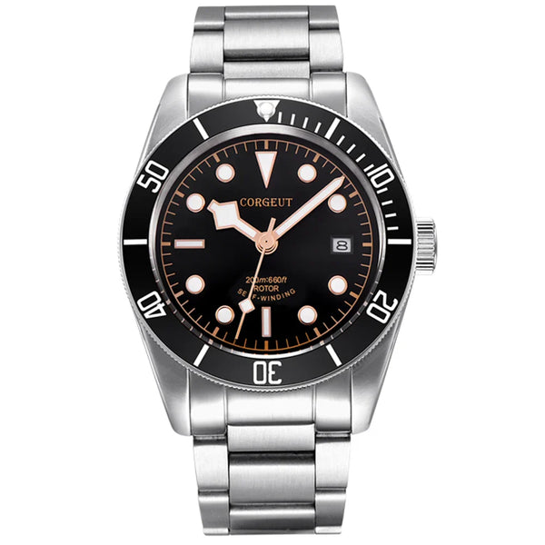 CORGEUT Miyota8215 CG2010 41MM Biwan Snowflake Sapphire Diving watch Date 20bar Sub