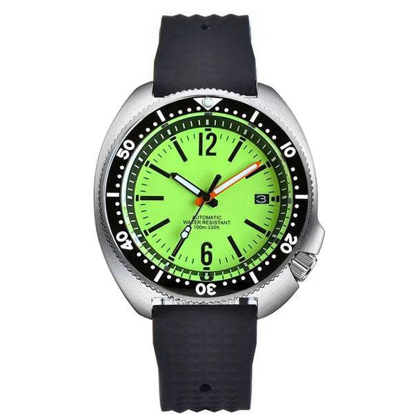 Tandorio 200m Turtle Diver Watch NH35A Fully Luminous Sapphire 20bar 44mm TD281