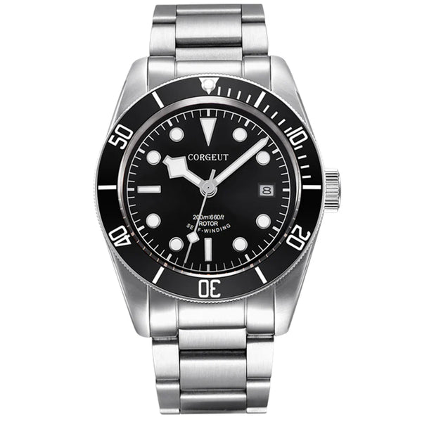 CORGEUT Miyota8215 CG2010 41MM Biwan Snowflake Sapphire Diving watch Date 20bar Sub