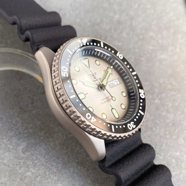 Tandorio Ti-2 Titanium Skx TD251 Automatic Diver Watch NH36 Sapphire 20BAR 41mm Ceramic