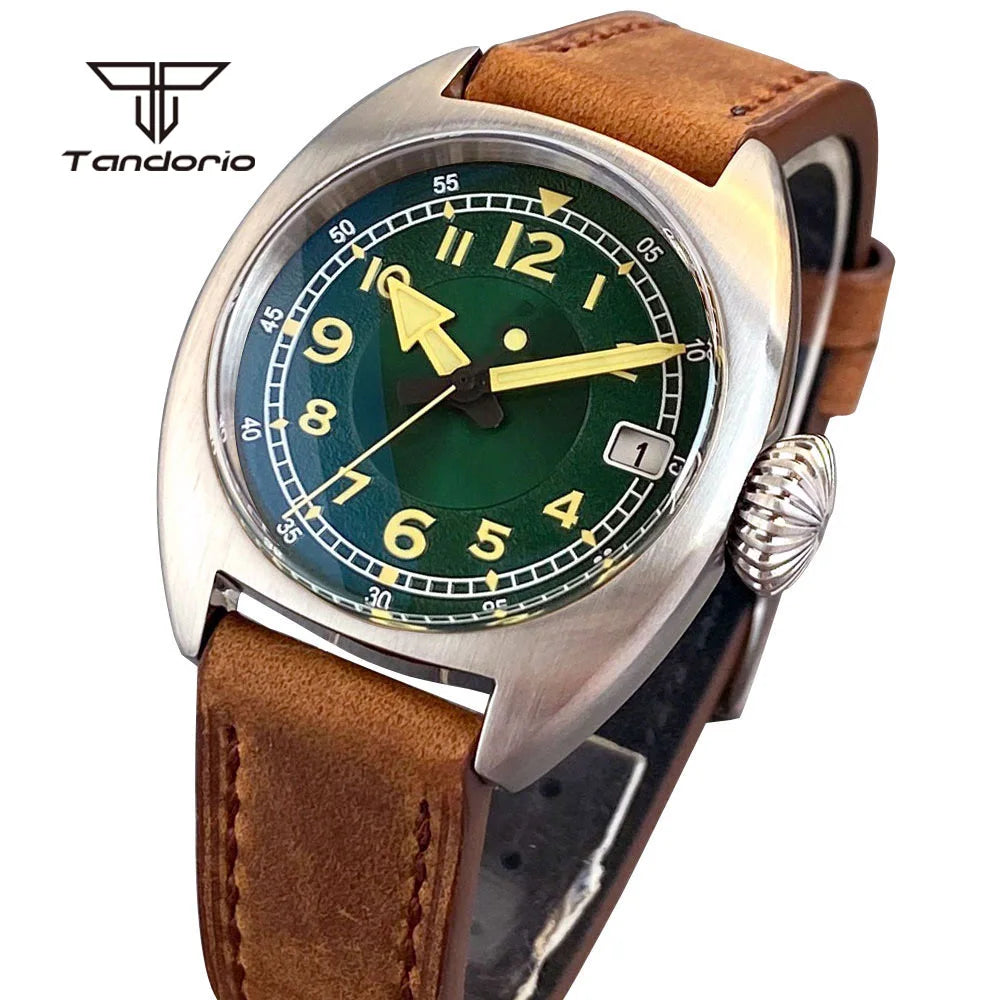 Tandorio Bronze Military TD102B Identity Crisis NH35 Domed AR Sapphire 36mm 20BAR