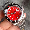 Tandorio Submariner Watch TD203R NH35A Red Sunburst 40mm 200M Diver Rotating Bezel Sapphire