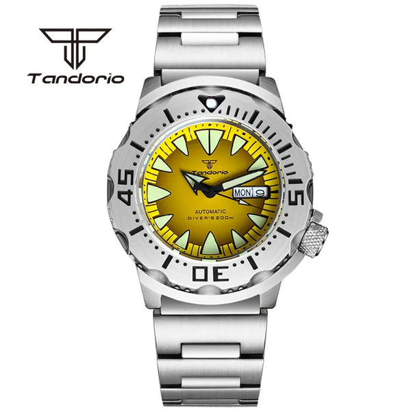 Tandorio Monster Diver NH36 42mm 20ATM AR Sapphire Date Week TD254