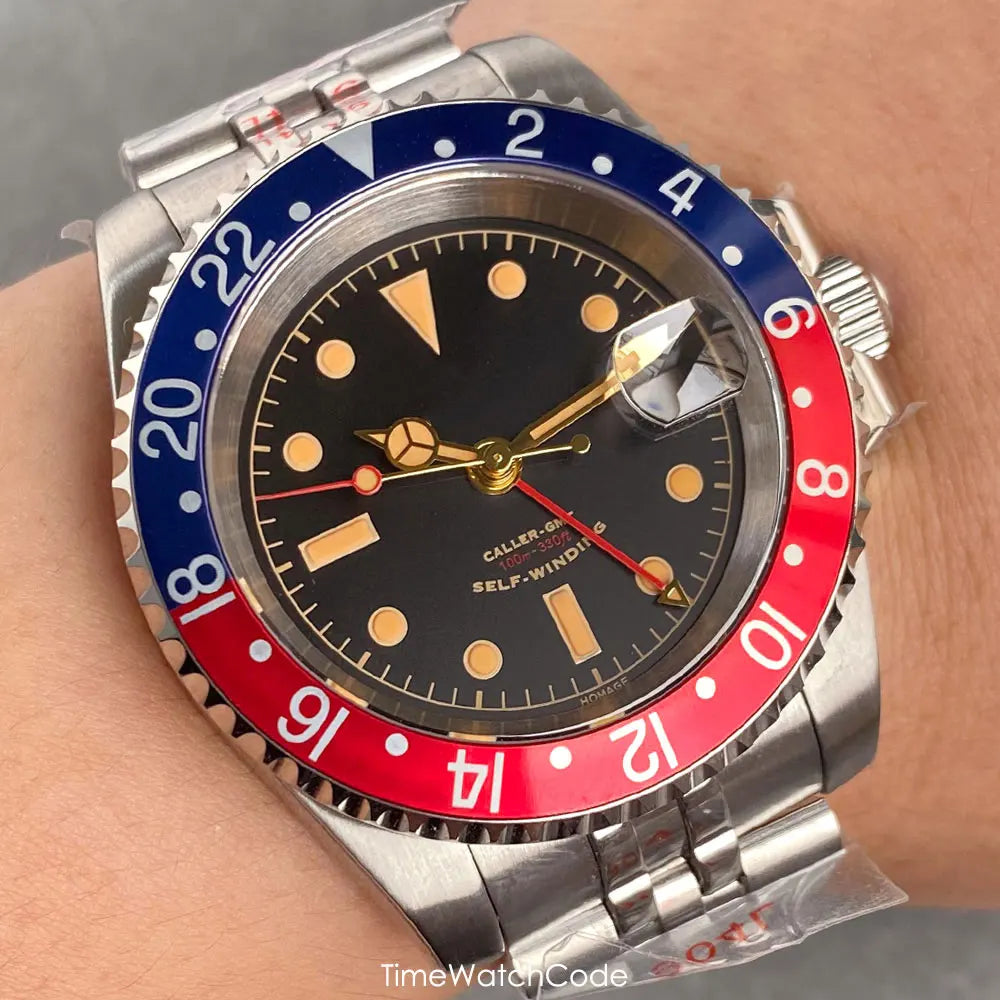 Tandorio NH34A GMT 6542 Mod Sapphire 20BAR 40mm Diver 40MM TD218D