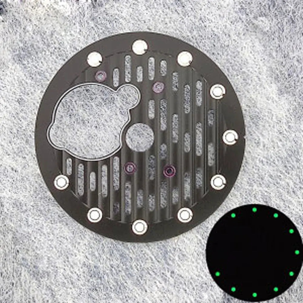 28.5mm Open NH35 Dial C3 Green Luminous Watch Dial Fit NH35 36 38 70 72 Movement Watch Accessories Custom Logo Dial