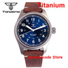 39mm Titanium Pilot Watch Tandorio TD143T Miyota 8215 Movt Automatic Sapphire 20ATM Retro Men Watch