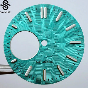 NH38 dial 28.5mm Texture Watch Dial Green Luminous Modification Watch Accessories Watch Faces for NH38 Movement - Tandorio Watches