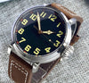 Tandorio 47mm NH35 pilot Watch CUSN8 Solid Bronze or 316L Steel Case 10ATM Sapphire TD025 - Tandorio Watches