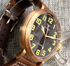Tandorio 47mm NH35 pilot Watch CUSN8 Solid Bronze or 316L Steel Case 10ATM Sapphire TD025 - Tandorio Watches