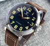 Tandorio 47mm NH35 pilot Watch CUSN8 Solid Bronze or 316L Steel Case 10ATM Sapphire TD025 - Tandorio Watches