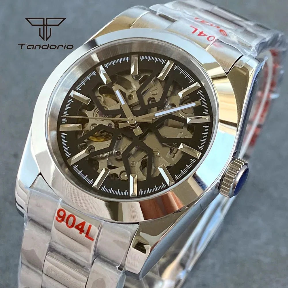 Tandorio NH70 Skeleton Watch 36mm/39mm Sapphire 5ATM Glass Back - Tandorio Watches