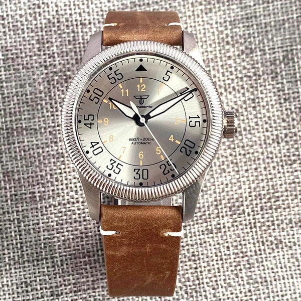 Tandorio Seiko NH35 Automatic 39mm Pilot Military 20Bar Sapphire TD016 - Tandorio Watches