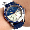 Tandorio TD213 NH34 GMT Watch Serica Homage Full Lume Two Tone Dial Domed Sapphire 20BAR Dive 40mm Men's Fashion Wristwatch - Tandorio Watches