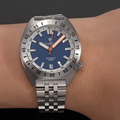 Cadisen C8231 Diver Watch Meteorite Dial 38.5MM 10Bar Miyota 8215 Automatic AR Sapphire